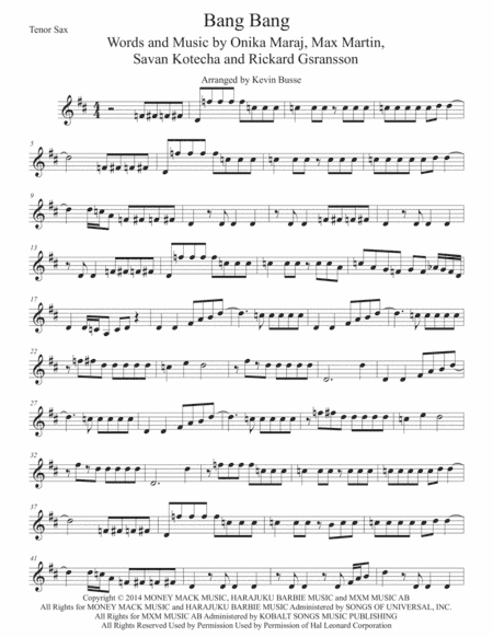 Bang Bang (arr. Kevin Busse)