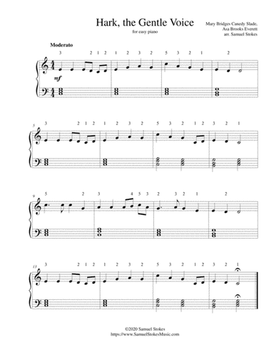 Hark, the Gentle Voice  - for easy piano (arr. Samuel Stokes)