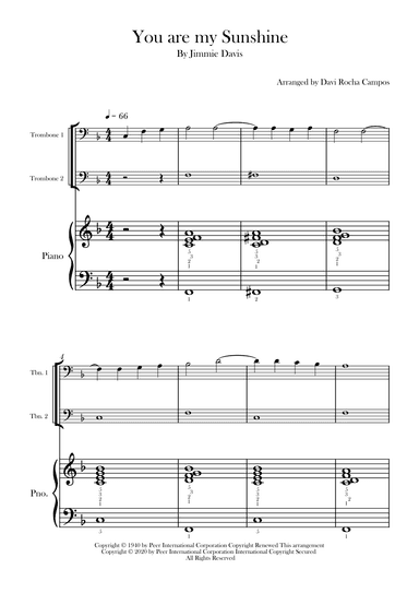 You Are My Sunshine (arr. Davi Rocha Campos)