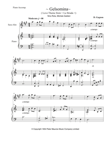 Gelsomina (arr. D. Gagnon)