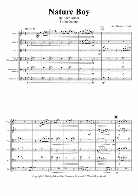 Nature Boy (arr. Thomas H. Graf)