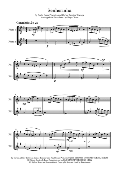 Senhorinha (arr. Kayo Oliver)