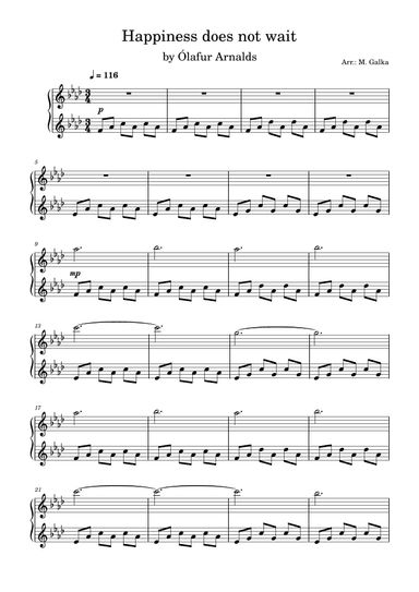 Happiness Does Not Wait (arr. Magdalena Galka)