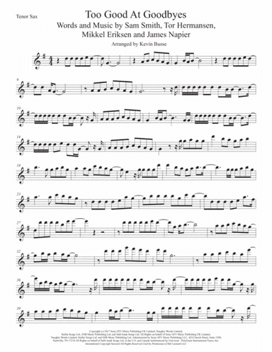 Too Good At Goodbyes (arr. Kevin Busse)