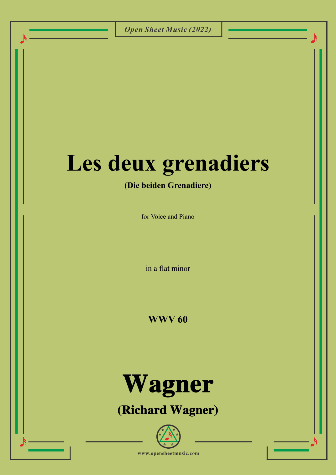 R. Wagner-Les deux grenadiers(Die beiden Grenadiere),WWV 60,in a flat minor (arr. OSM Press)
