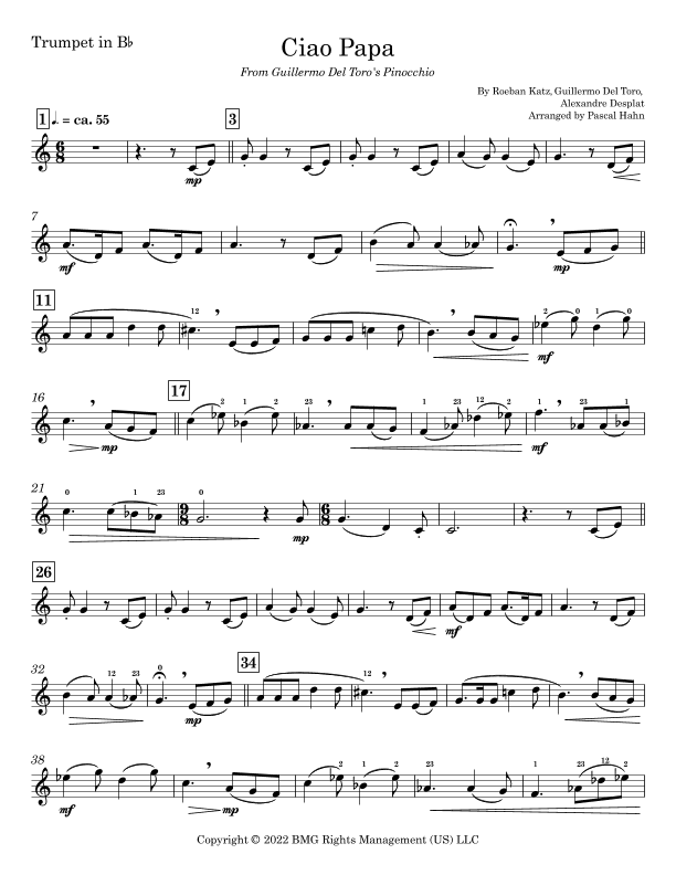 Ciao Papa (arr. Pascal Hahn)