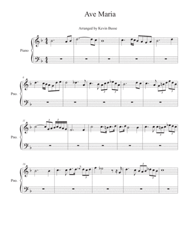 Ave Maria - Piano (arr. Kevin Busse)