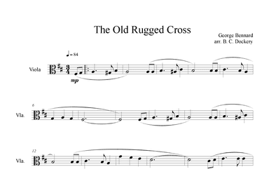 The Old Rugged Cross (Viola Solo) (arr. B. C. Dockery)