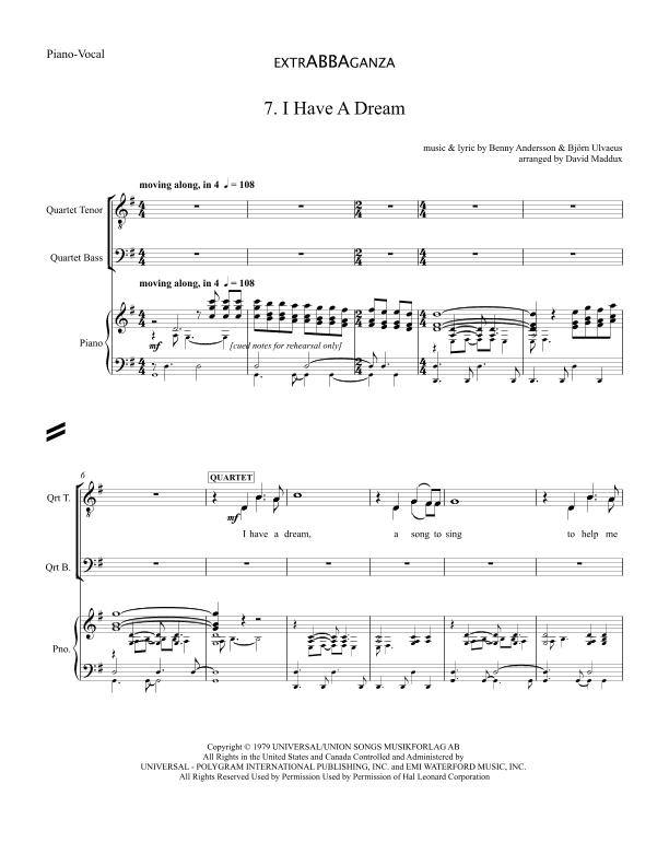 I Have A Dream (arr. David Maddux)