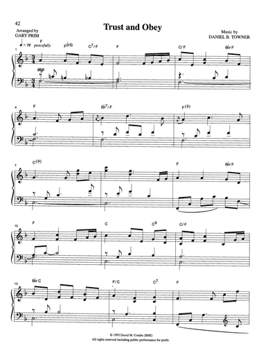 Trust and Obey (arr. Gary Prim)