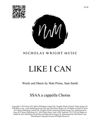 Like I Can (arr. Nicholas Wright)