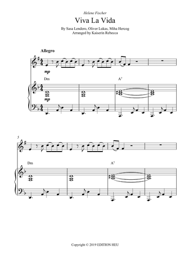 Viva La Vida (arr. Kaiserin Rebecca)