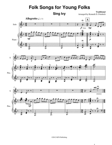 Folk Songs for Young Folks, Vol. 1 - violin and piano (arr. Kenneth D. Friedrich)