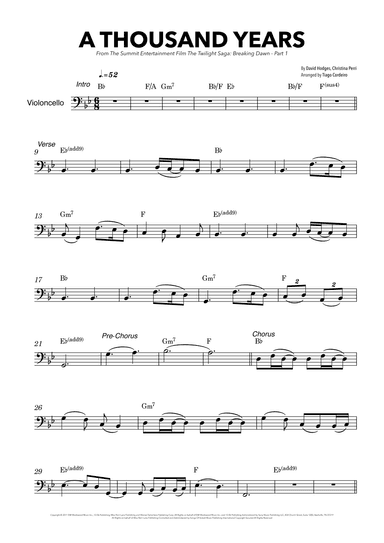 A Thousand Years (arr. Tiago Cordeiro)