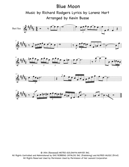 Blue Moon (arr. Kevin Busse)