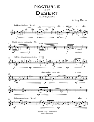 Nocturne of the Desert (for Solo English Horn)