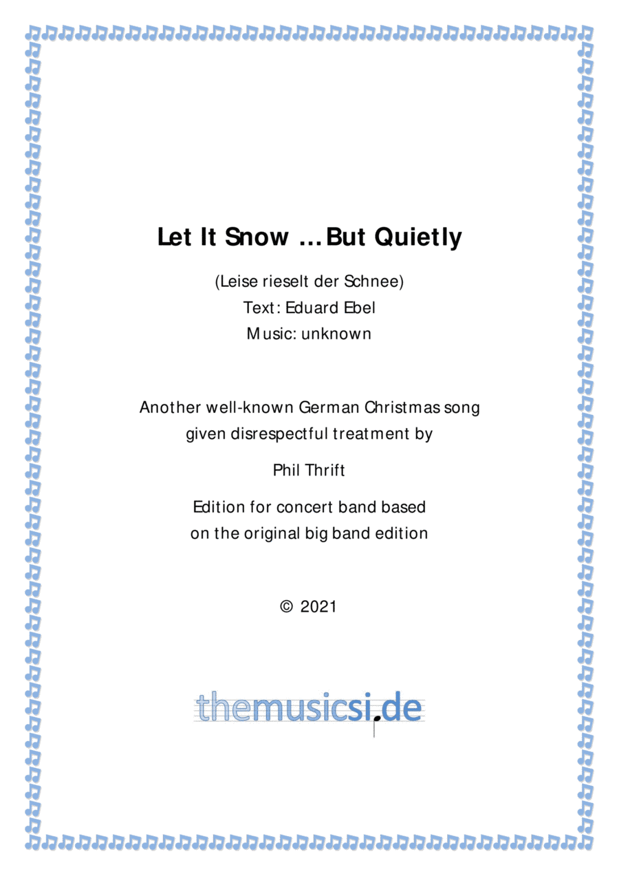 Let It Snow ... But Quietly for Concert Band (arr. Phil Thrift)