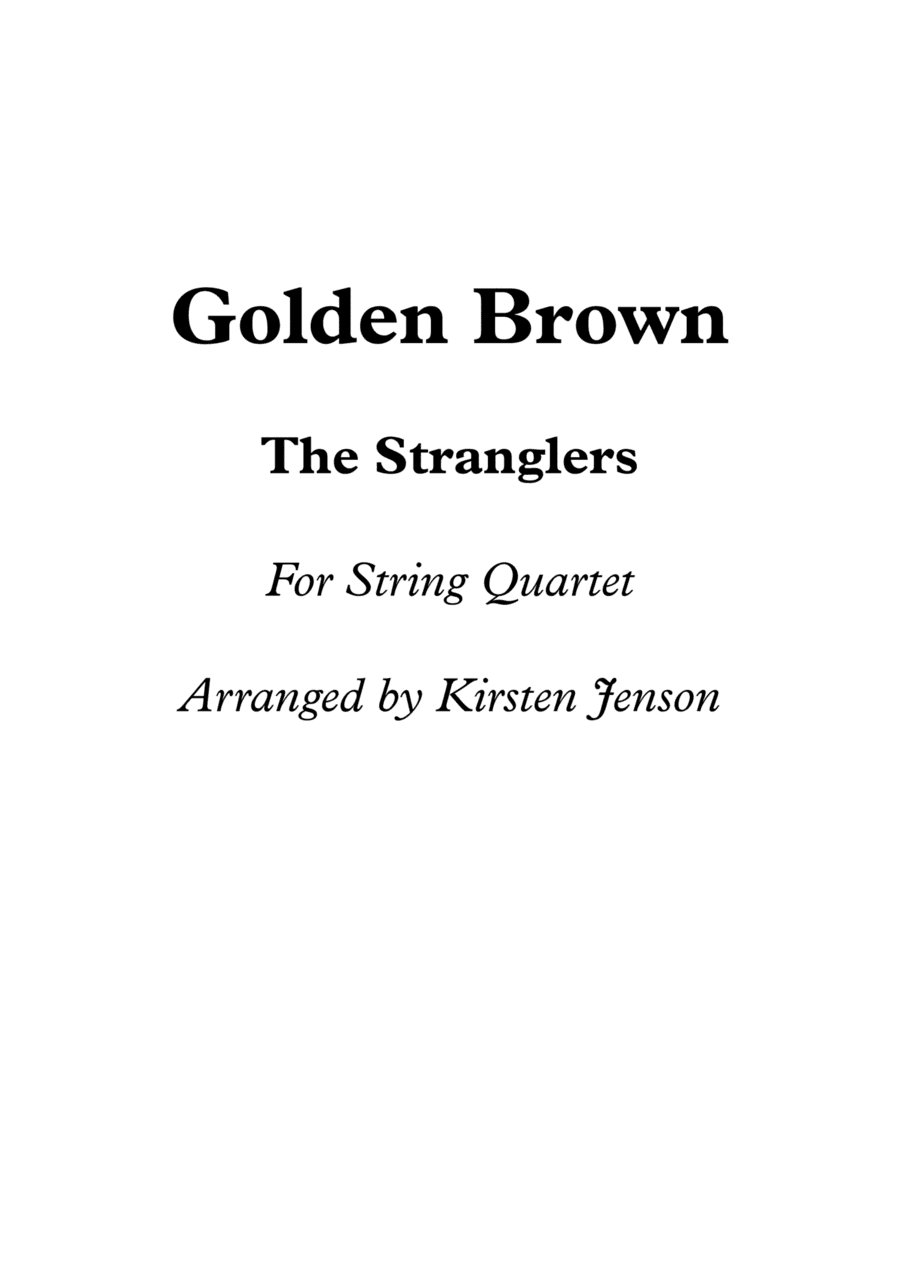 Golden Brown (arr. Kirsten Jenson)