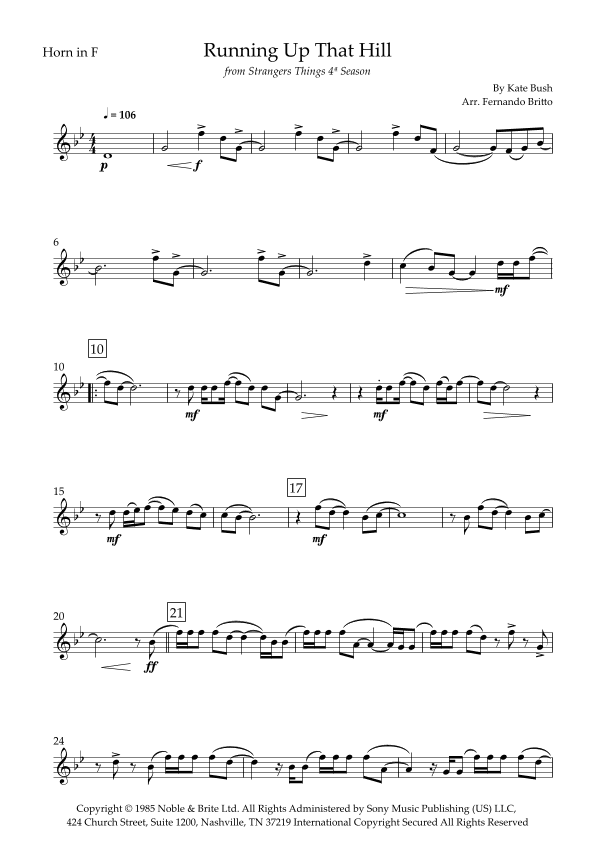 Running Up That Hill (arr. Fernando Britto)