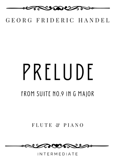 Handel - Prelude from Suite No. 9 in G Major HWV 442 - Intermediate (arr. Piacere Music Sheets)