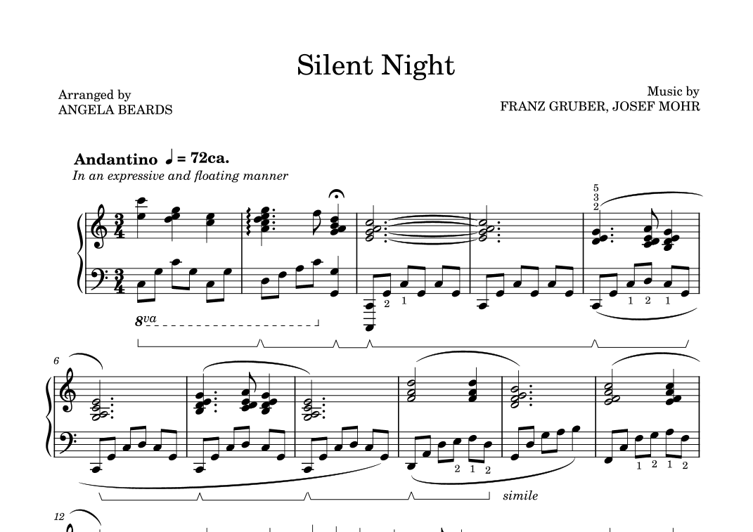 Silent Night (arr. Angela Beards)