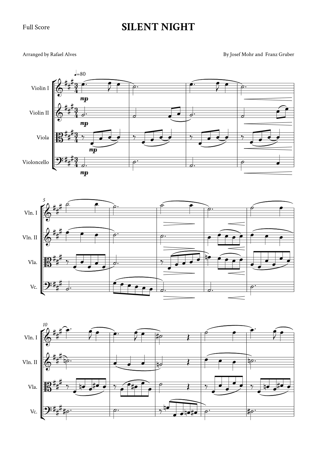 Silent Night (arr. Rafael Alves)