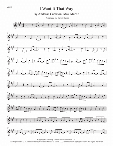 I Want It That Way (arr. Kevin Busse)