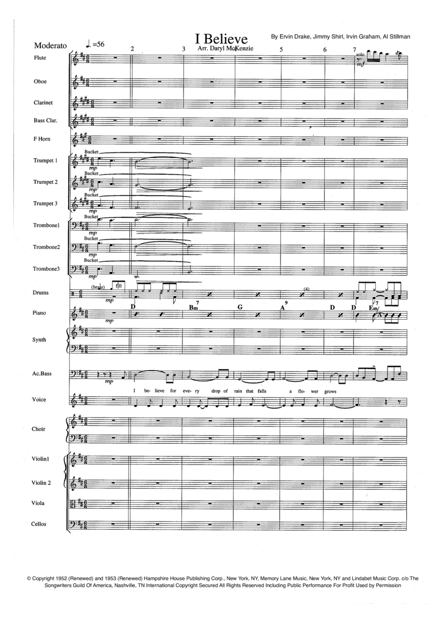 I Believe (arr. Daryl McKenzie)