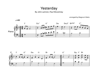 Yesterday (arr. Magnum Watts)