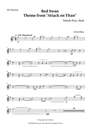 Red Swan (arr. Charles Lam)