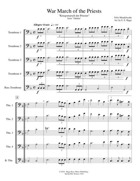 War March of the Priests (arr. E. E. Biggs)