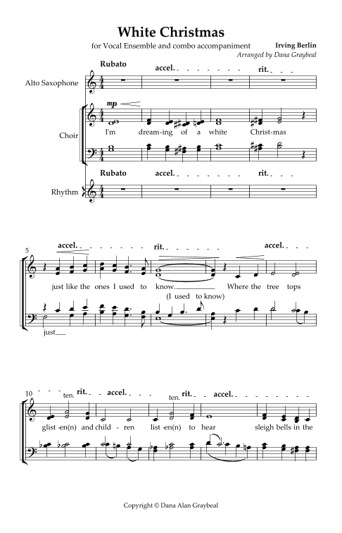 White Christmas (arr. Dana Graybeal)
