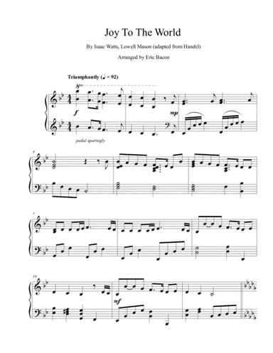 Joy To The World (arr. Eric Bacon)