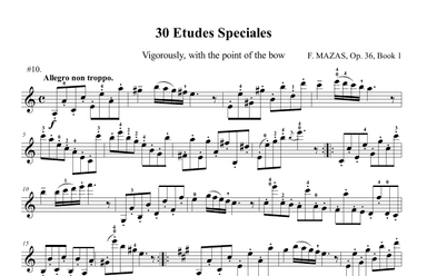 Mazas 75 Melodious & Progressive Studies Op 36, Book 1, No.10 (arr. String Masters)