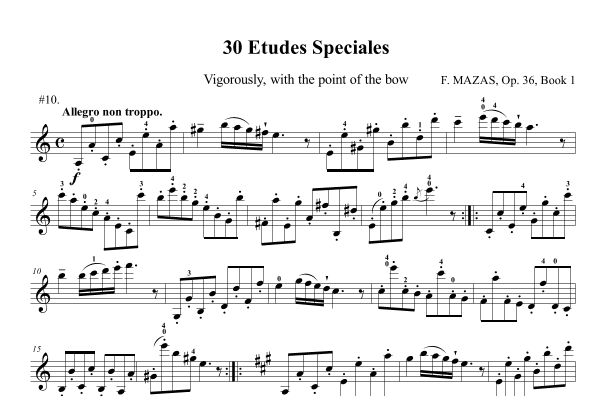 Mazas 75 Melodious & Progressive Studies Op 36, Book 1, No.10 (arr. String Masters)