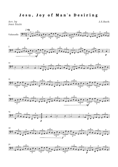 Jesu, Joy of Man's Desiring (arr. Jean Szulc)