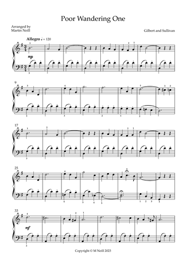 Poor Wandering One (arr. Martin Neill)