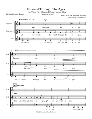 Forward Through The Ages - SSA A Cappella (arr. Fritz Stanley)