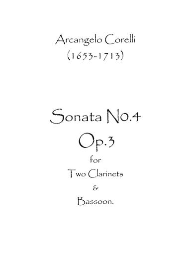 Sonata No.4 Op.3 (arr. Spence Bundy)