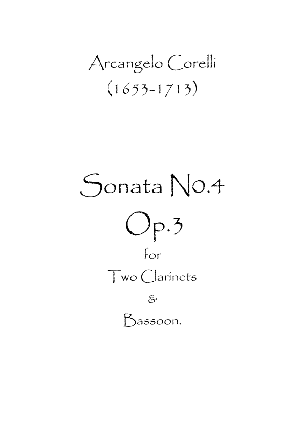 Sonata No.4 Op.3 (arr. Spence Bundy)