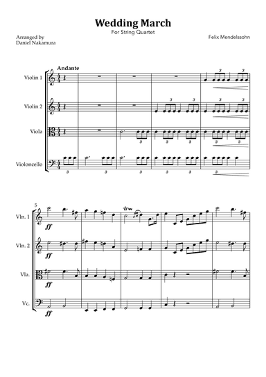 Wedding March (arr. Daniel Nakamura)
