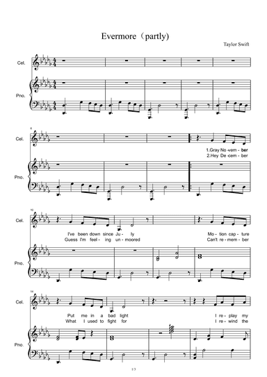 Evermore (arr. Taylor Swift)