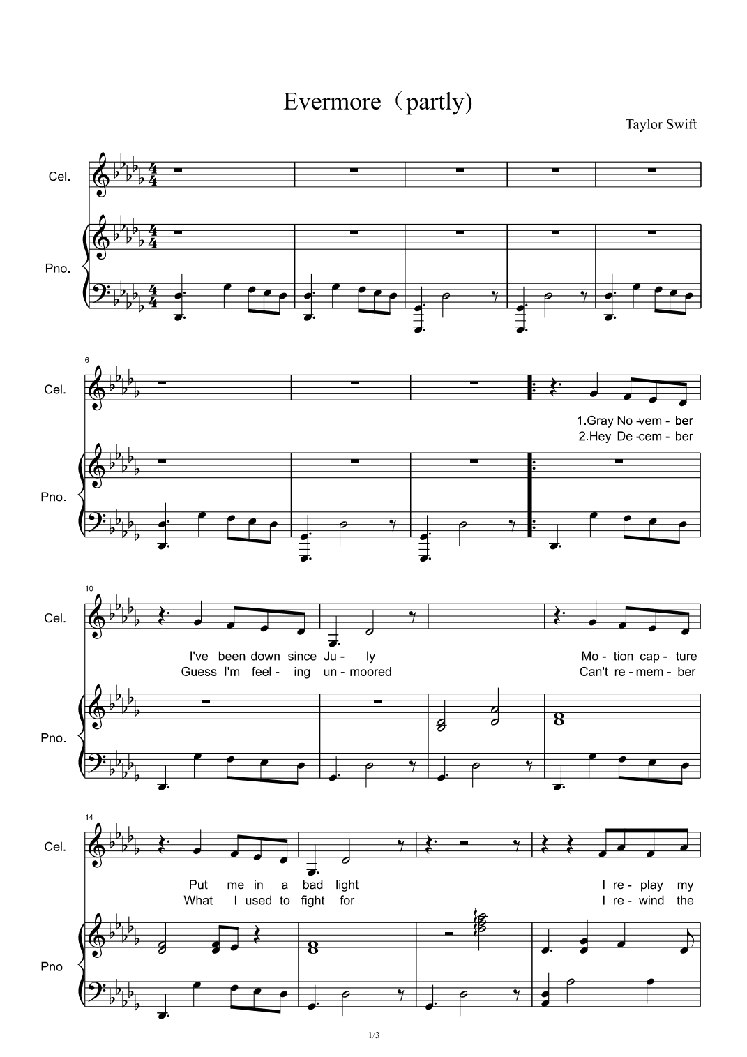 Evermore (arr. Taylor Swift)