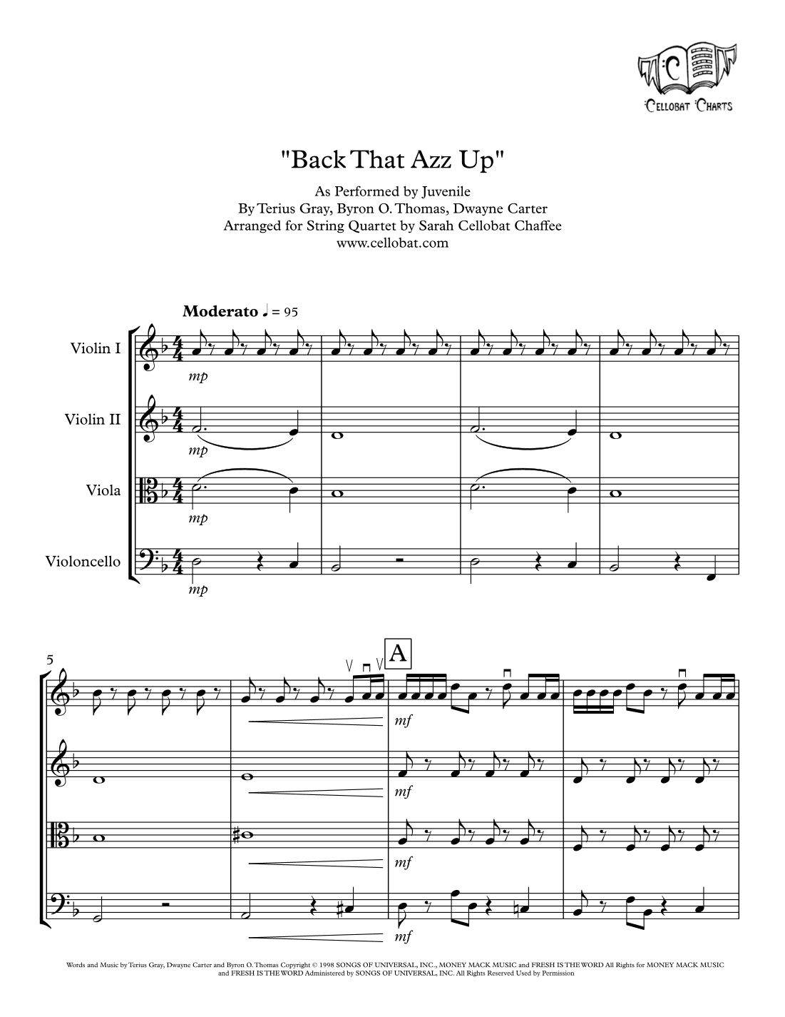 Back That Azz Up (arr. Sarah Cellobat Chaffee)