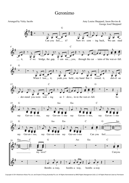 Geronimo (arr. Vicky Jacobs)