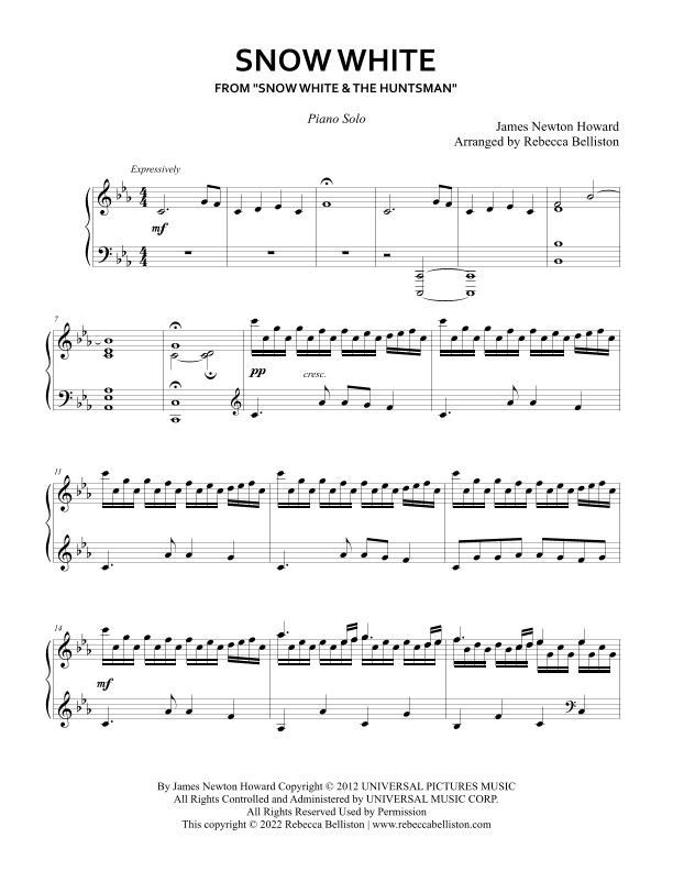 Snow White (arr. Rebecca Belliston)