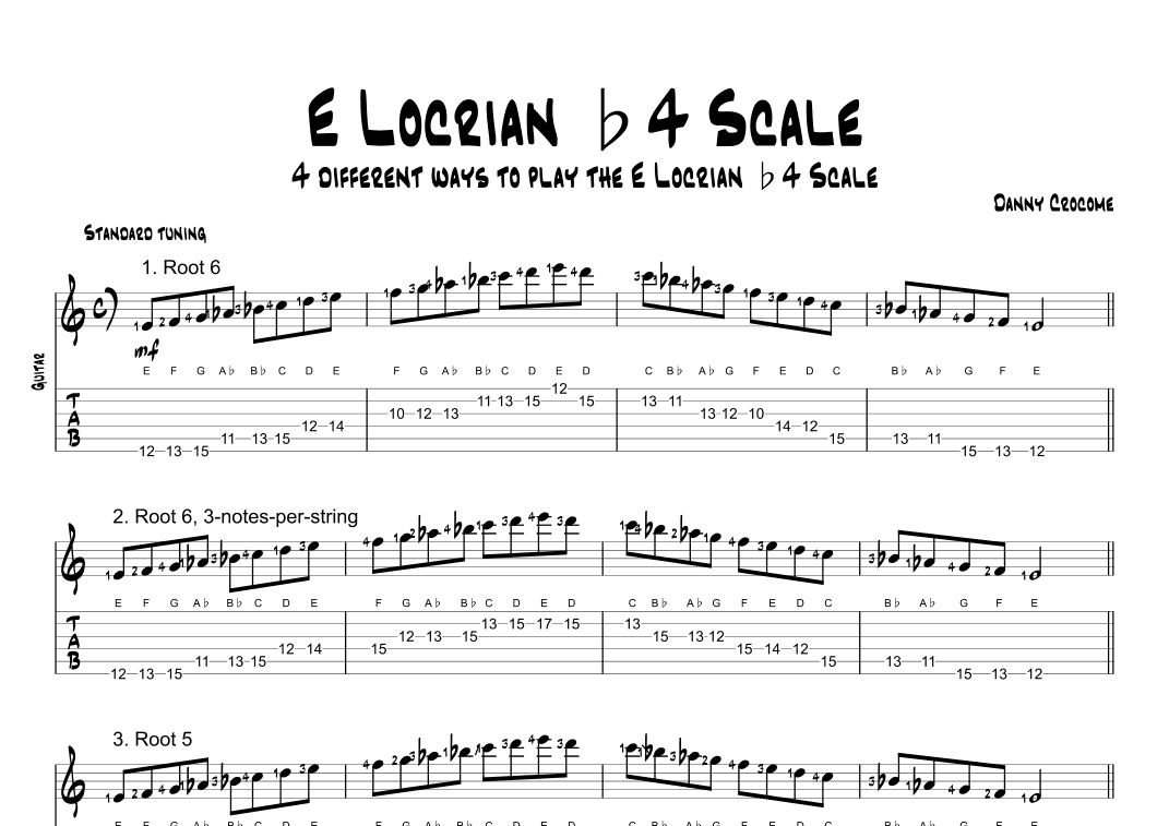 E Locrian b4 Scale (4 Ways to Play)