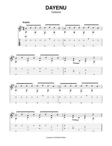 Dayenu (arr. Mark Phillips)