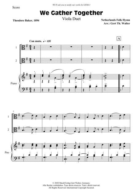 We Gather Together (arr. Gert Th. Walter)