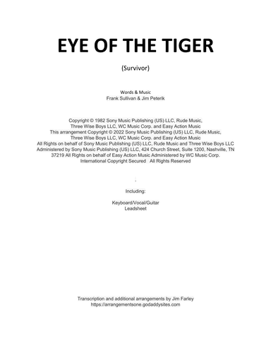 Eye Of The Tiger (arr. Jim Farley)
